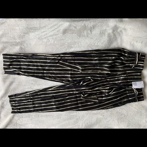 Paper bag pants - black & gold